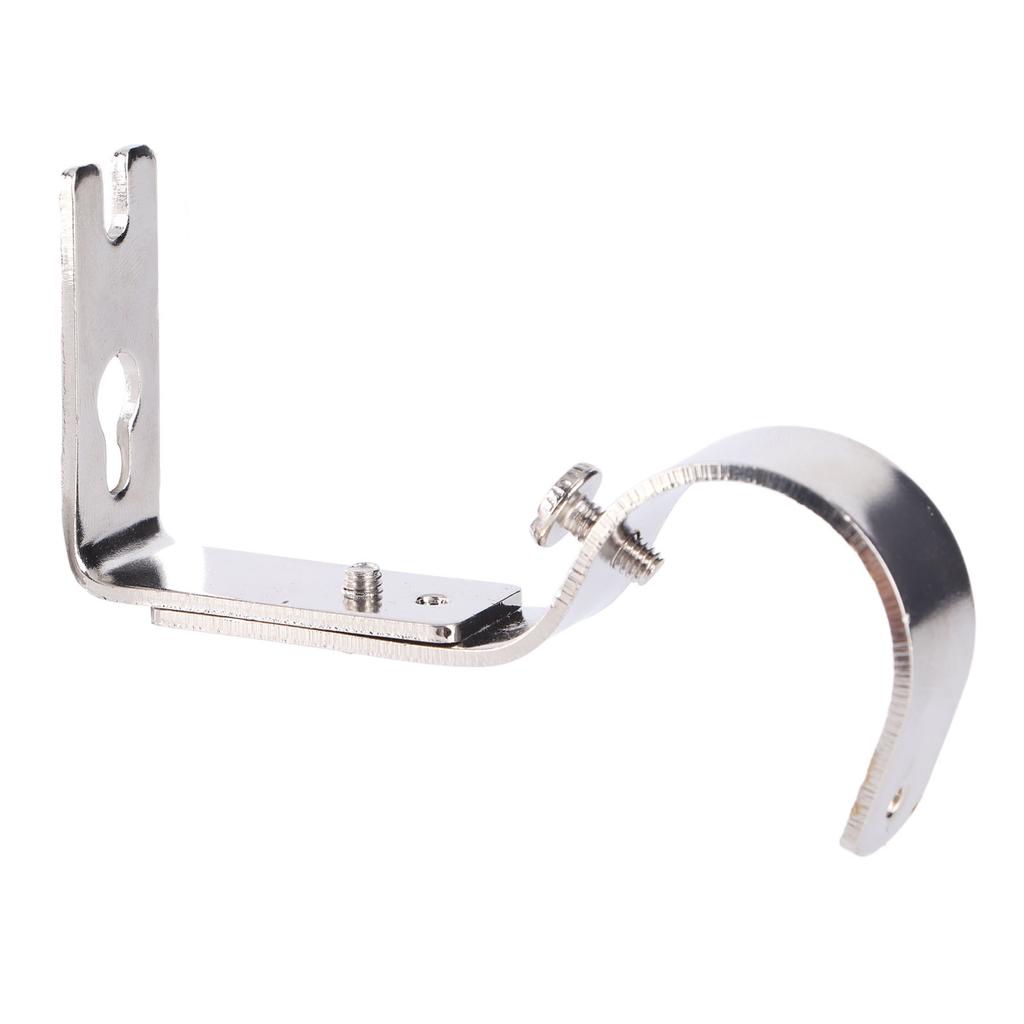 3Pcs Curtain Rod Bracket Adjustable Heavy Duty Curtain Rod Wall Bracket Hooks with Installation