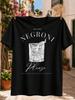 Negroni Bitte Cocktail KristallglasEis in einem minimalistischen und grauen Designelegante geschwungene Schrift Unisex Alle T-Shirts