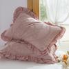45x75cm Solid Color Cotton Pillowcase Adult Home Double-layer Lotus Leaf Lace Pillow Core Cover Enlarge Widen Fix The Non Displaced Pillow Covers