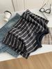 Plus Size Women's Versatile Warm Stripe Hoodie for Fall/Winter