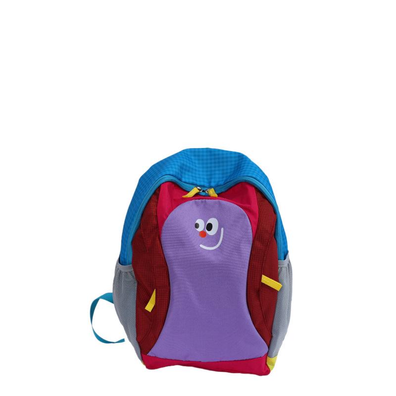 Schoolbag New Dopamine Contrast Cartoon Smiley Face Children's Backpack Lightweight Waterproof Outdoor Hiking Hiking Backpack