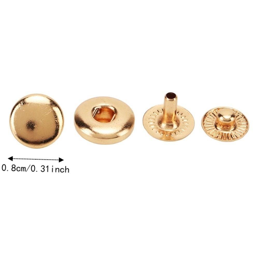 200set Rounded Sewing Leather Snaps 8mm Size Metal Snap Fasteners  Leather Craft DIY