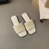 Fashion Summer Weave Women Beach Slippers Concise Open Toe Slide Ladies Outdoor Comfort Soft Sole Sandalias
