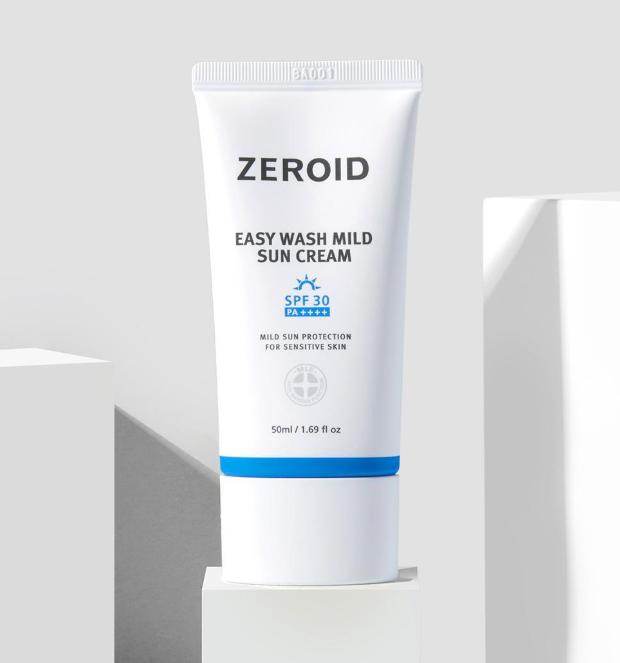 Zeroid Easy Wash Mild Sunscreen 50ml – Gentle Mineral Sunscreen for Sensitive Skin