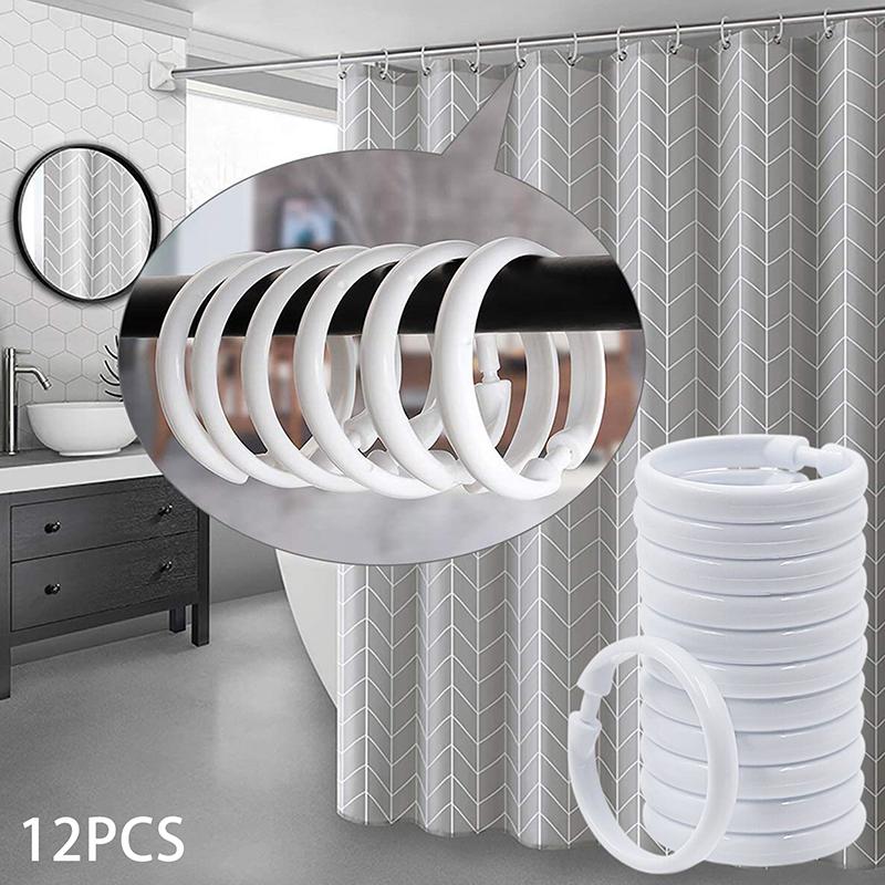 12 Stück Offene Vorhangringe Vorhangringe Runde Ringe Duschvorhangclips Für Vorhänge Und Gardinenstangen