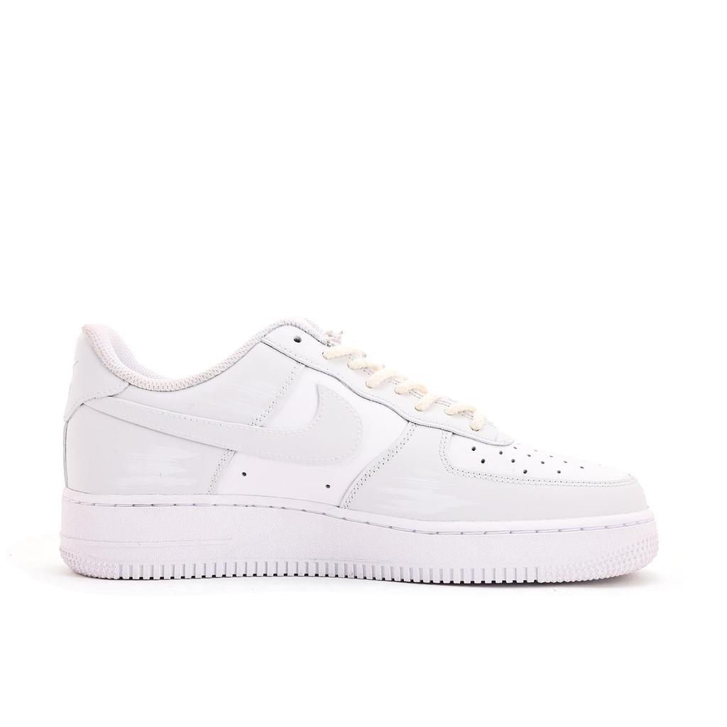 Nike Air Force 1 Coverage Abrasion Resistant Low Top Skateboard Shoes Unisex White Gray CW2288-111(Team-)