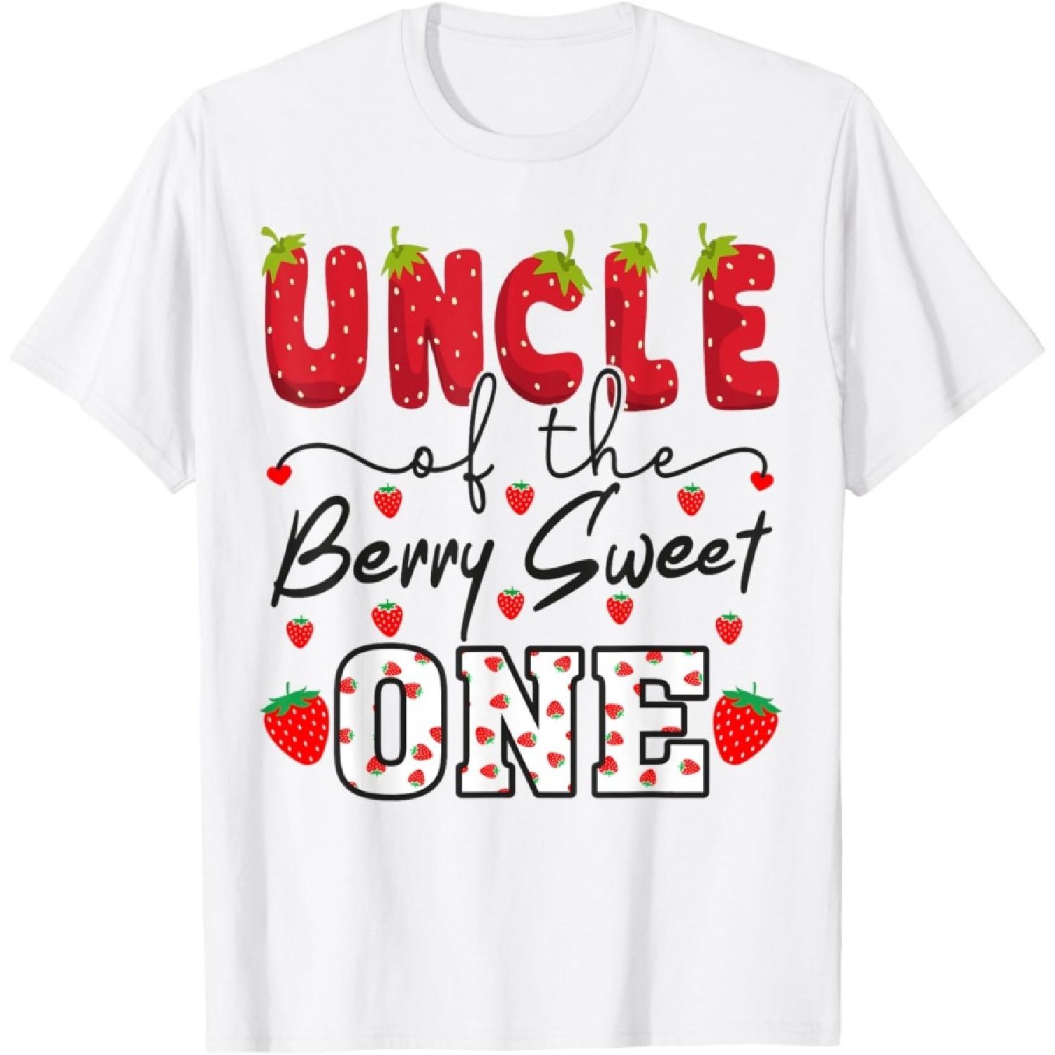 Uncle Of The Berry Sweet One Strawberry T-Shirt XXXXXL белый