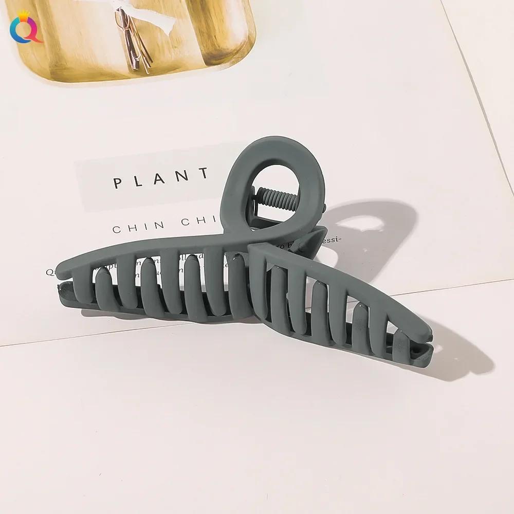 11cm Women Hair Clip Cross Matte Hairpin Fashion French Elegant Hairgrips Large Hair Claw Clips Girls Korean Hair Accessories