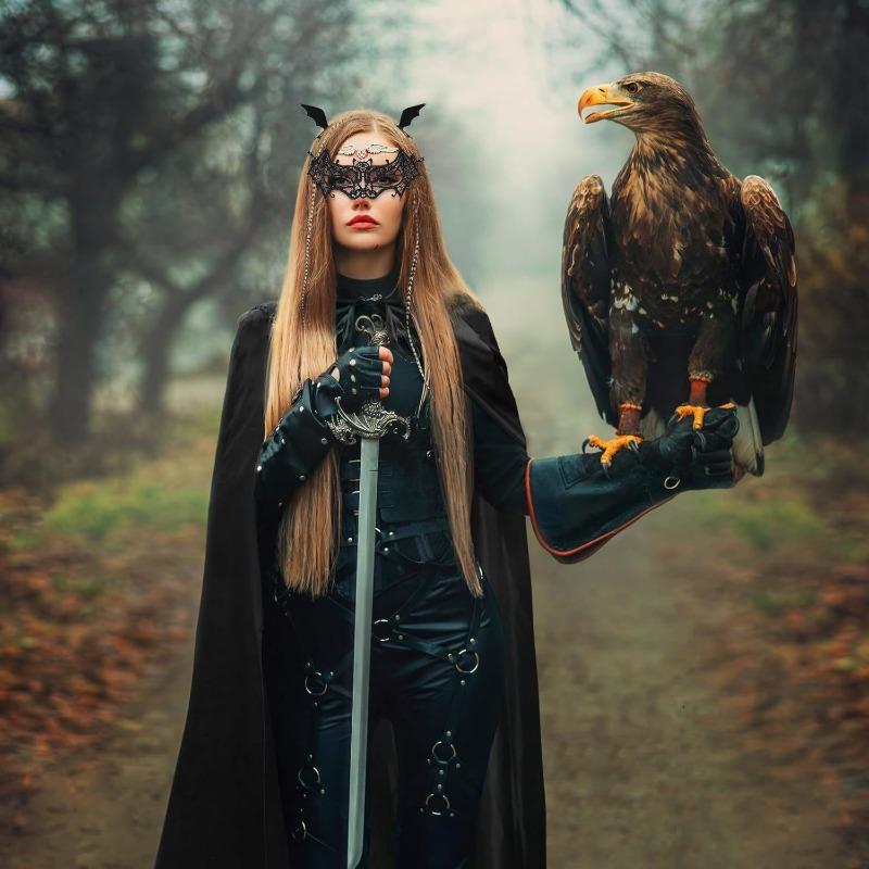 New Halloween Decorations Black Witch Cloak Party Makeup Prop Oxford Fabric Material Masquerade Dress Up Props