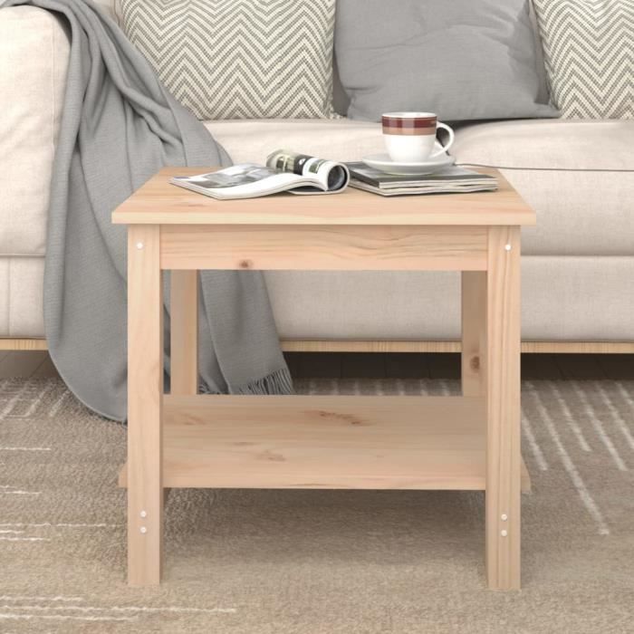 VidaXL Table basse 50x50x45 cm Bois massif de pin 822277
