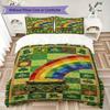 Coins&Rainbows Pattern Bedding Uilt Set Uilt Cover Pillowcase Home Decoration Birthday Gift (1 * Duvet Cover + 2 * Pillowcase  Without Core)116