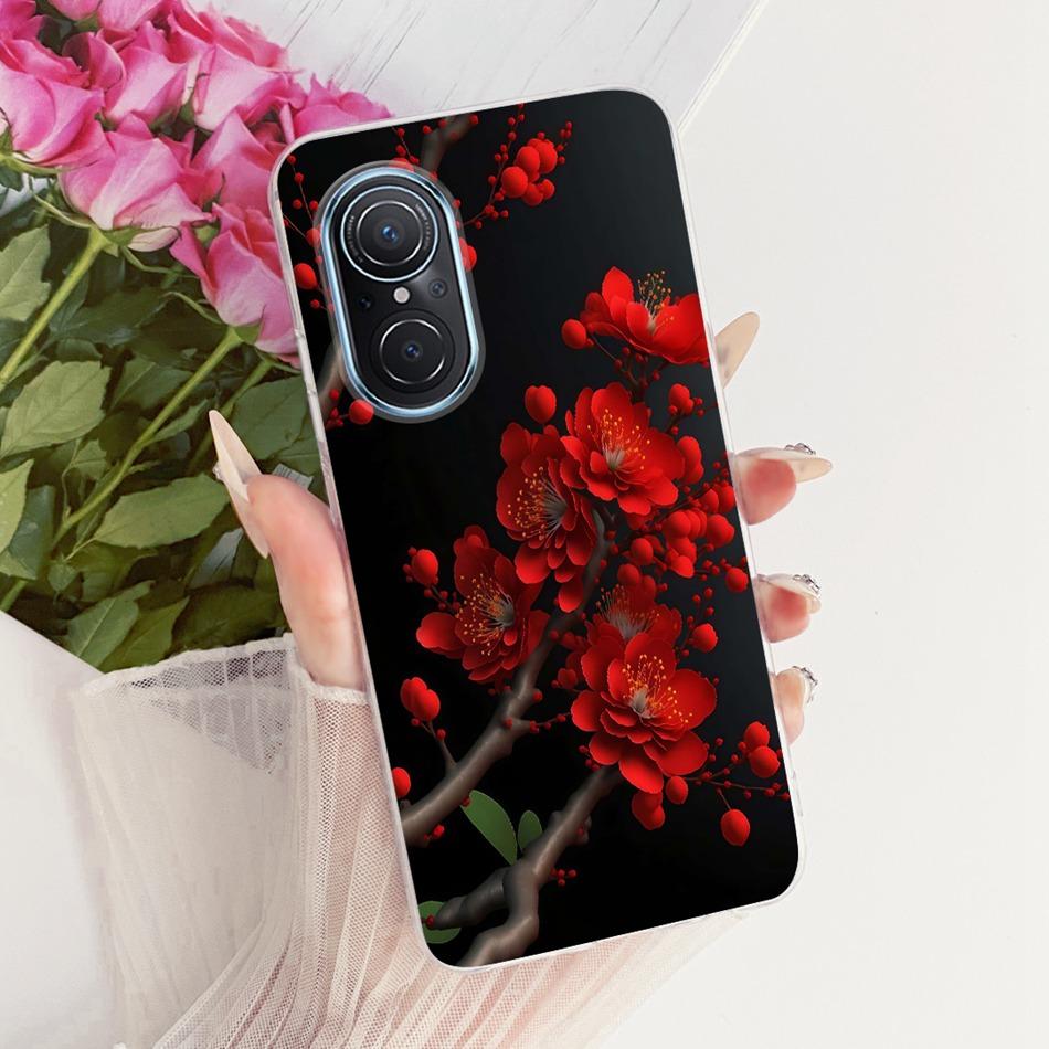 For Huawei Nova 9 SE Nova9 Cute Flower Butterfly Cat Painted Case For Huawei Nova 9 9SE Soft Silicone TPU Phone Cases