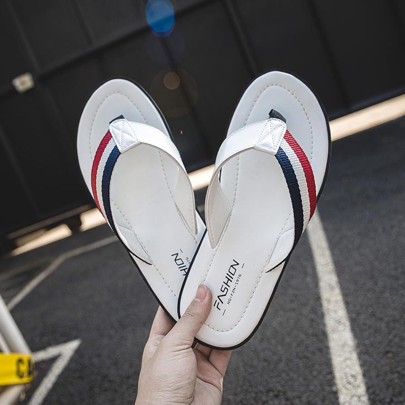 Fashion Flip Flops Men 2024 Summer Leather Slippers Outdoor Casual Male Breathable Sandals Fashion Lightweight Beach Big Size Flat Shoes