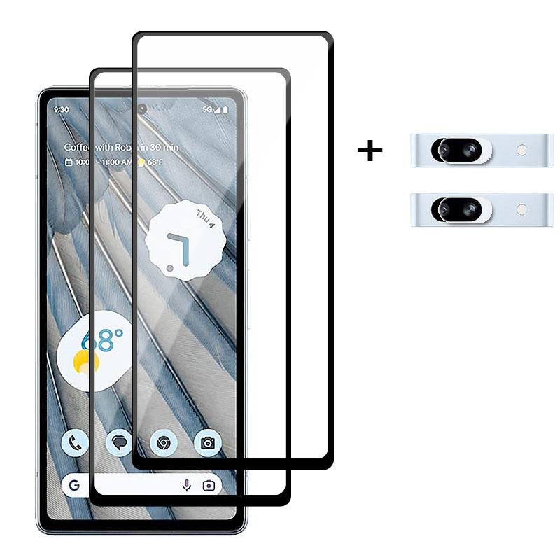 6in1 Glass For Google Pixel 8 Pro Tempered Glass Google Pixel 8 Pro Screen Protector Protective Phone Lens Film Pixel 8 7 7A