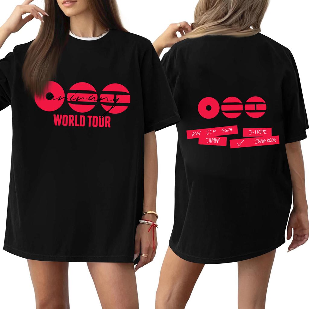 Damen Casual Buchstabendruck Kurzarm Top T-Shirt