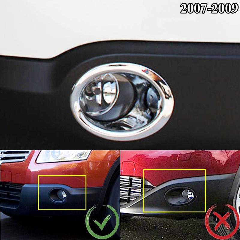 For Nissan Qashqai J10 2007 2008 2009 - 2013 Chrome Front Rear Fog Light Door Bowl Handle Side Mirror Cover Trim