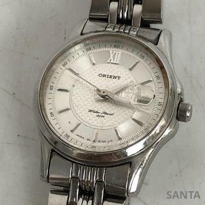 Used ORIENT Quartz Watch Analog Dress Watch for Women Elegant Silver Combi