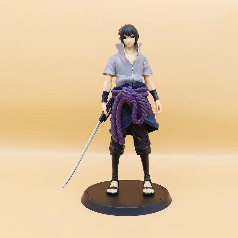 Anime Action Figure Display: Sasuke, Sakura, Itachi, Kakashi, Minato with Greatsword.