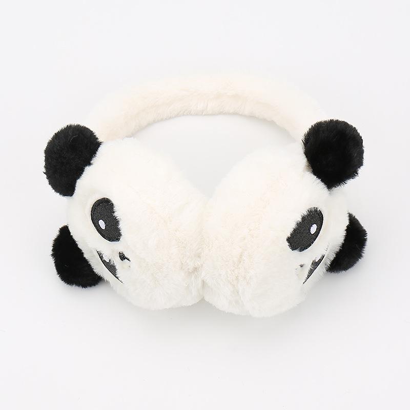 Panda Foldable Plus Velvet Earmuffs - Warm, Cold-Proof for Women & Students