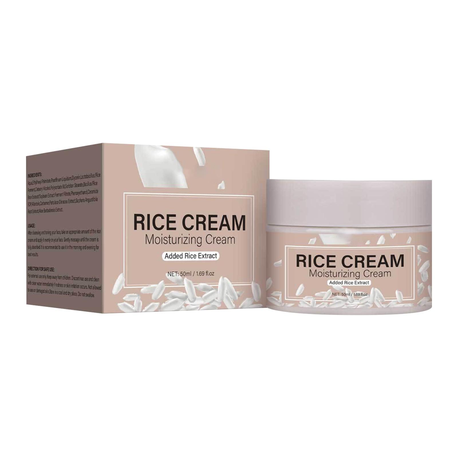 

Осветляющий крем для лица Rice Cream для осветления тона кожи и устранения пигментации Увлажняющий крем для лица, 50 мл белый