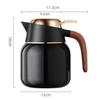 Thermos Insulated Teapot, Large Capacity, Tabletop Coffee Kettle, Tea Set, One-Button Thermos, Easy To Clean, Keeps Tea Hot or Cold, Ceramic Liner (Wh
