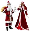 Vánoční oblečení Dámské vánoční šaty s dlouhým rukávem Zesílený Šál na ramena Santa Clause Vánoční královna Oblečení