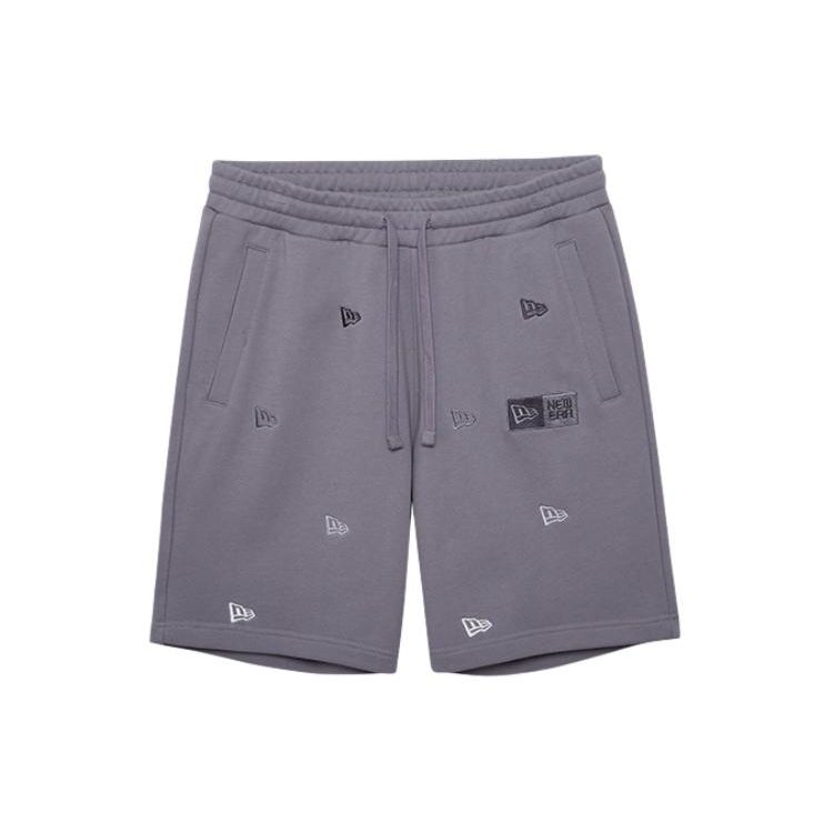 New Era SS24 All Over Print Gradient Embroidered Knit Casual Shorts Unisex shorts Gray 14187409