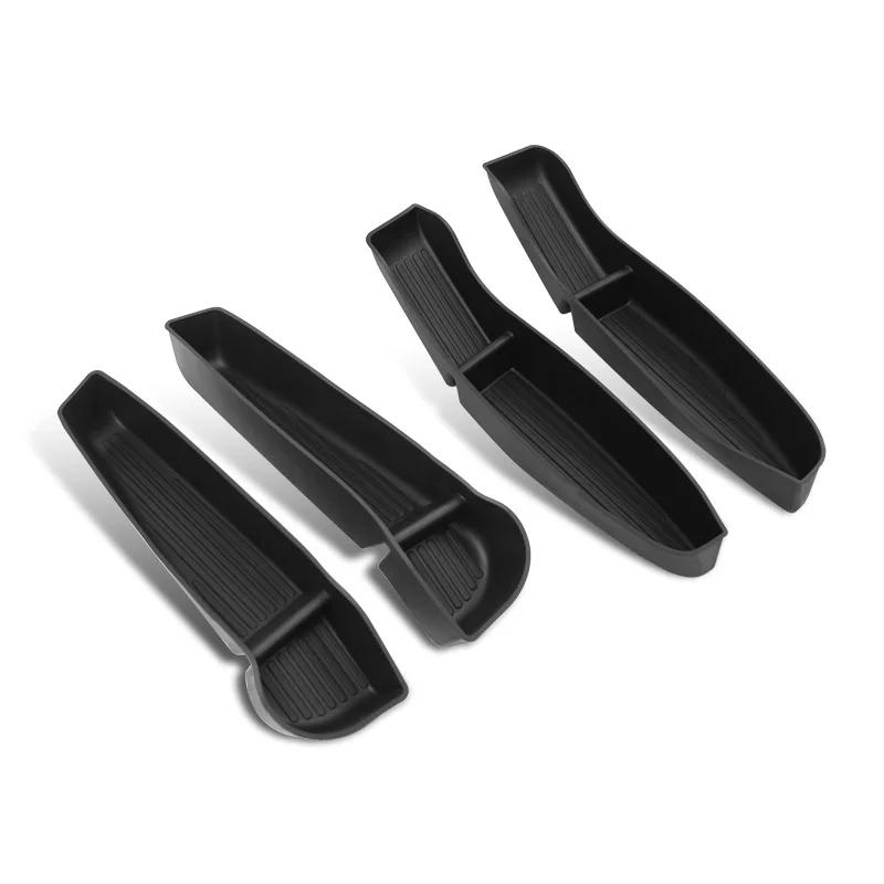 Car Door Side Storage Box for Tesla Model Y Juniper 2021-2025 Front Rear Door Handle Armrest Tray Organizer Car Accessories