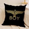 Marke B-BOY LONDON Kissenbezug Weicher Plüschstoff Beidseitig Bedruckter Sofakissenbezug für Alle Jahreszeiten Wohndeko Geschenk