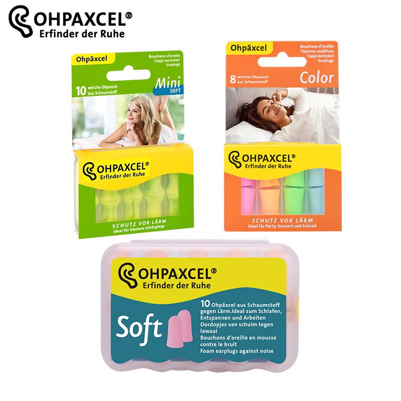 German Mini Soft Noise-Cancelling Earplugs: Sleep & Study Essential Soft 5 Pairs (Medium M)