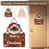 Wooden Christmas Ornament - Flat 2D Hanging Wood Decor for Christmas Tree, Holiday Party and Gift