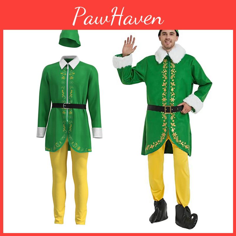 Authentic Men's Elf Cosplay Outfit For Halloween And Christmas