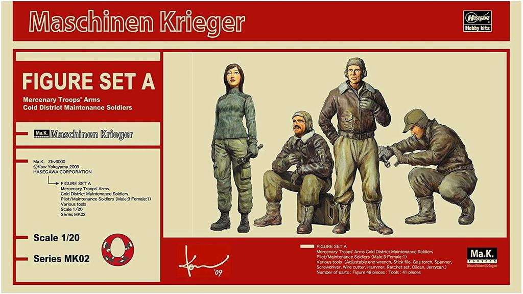 Hasegawa Maschinen Krieger Figure Set Scale Plastic Model MK02 Ma.K. 1/20