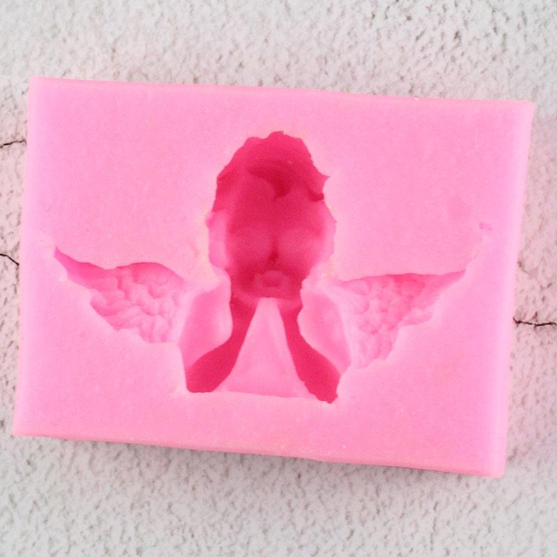 3D Angel Frame Silicone Mold Cupcake Topper Fondant Molds DIY Cake Decorating Tools Soap Clay Candy Chocolate Gumpaste Mould