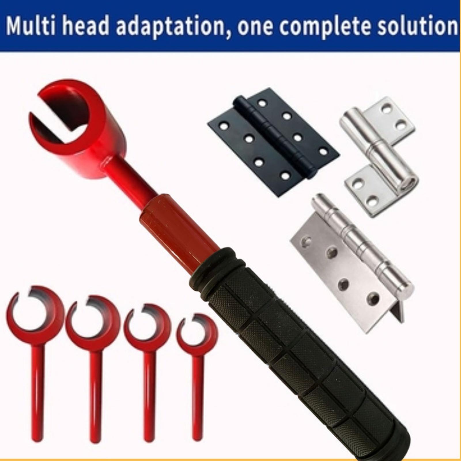 

5Pcs Adjustable Hinge Set, Multi,Size Tool Kit for Door Cabinet Heavy Duty Metal Spanner Red one size червоний