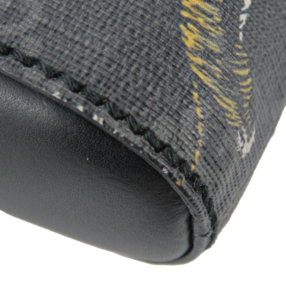 Used GUCCI Shoulder Bag 474137 GG Supreme Canvas Black Gray Dora