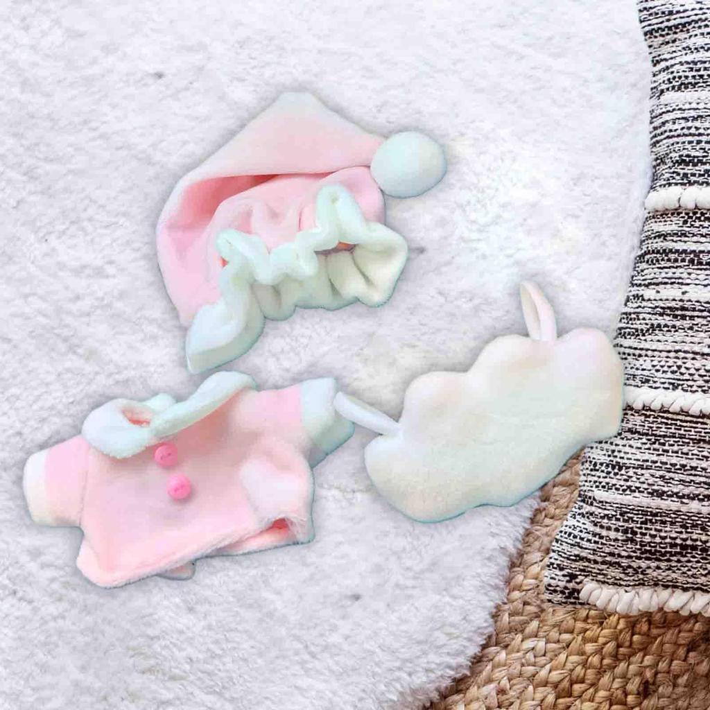 3 Pieces Plush Doll Nightwear Dress up Birthday Gifts Flexibility Decoration for Little Girls Hands