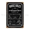 Familienregeln Wanddeko Metallschild Poster Poster Party Wandbild Erstellen Bar Blechschild Poster