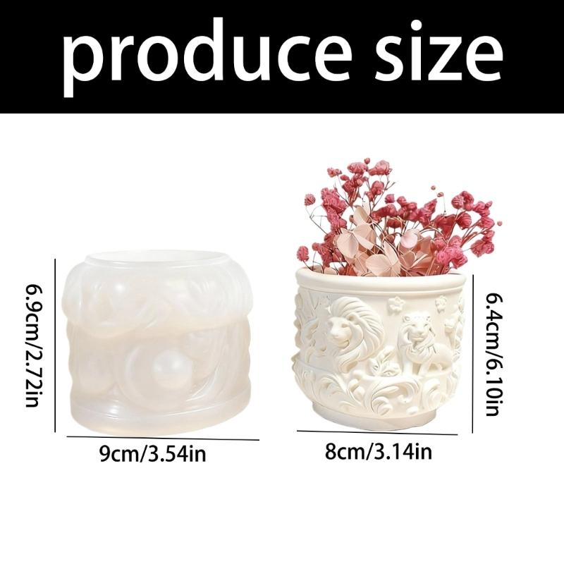 High Quality Silicone Mold Lions Embossed Design For DIY Candle Making Resin Projects Smooth Finishes Artistic Home Decors