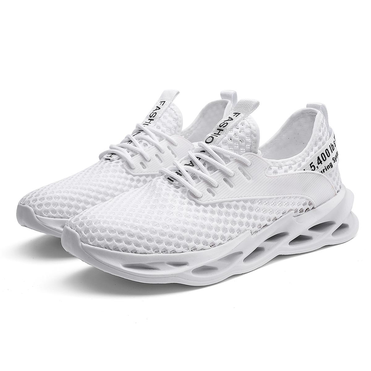 

Мужские походные туфли Модные полые дышащие сетчатые туфли Прочные Нескользящие туфли для ходьбы Подходят для пеших походов и кемпинга 37 белый
