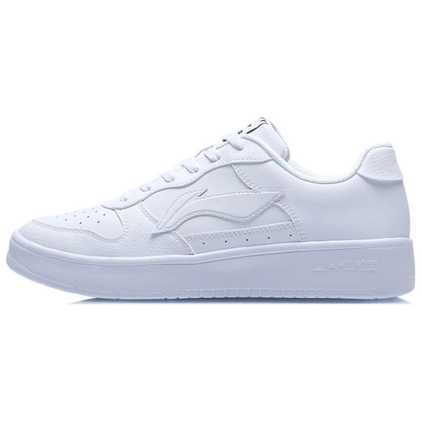 Li Ning Floating Boat Slip Resistant, Impact Resistant, Abrasion Resistant Low top Skateboard Shoes Men's Black White AGCS419-1(Team204-)