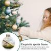 Mini 3D Acrylic Transparent Christmas Tree Decoration Pendant Baseball Football Golf Ball Tennis Hangable Christmas Ornament