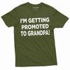 Men's Getting Promoted To Grandpa Baby Shower Announcement Shirt Gift for Dad