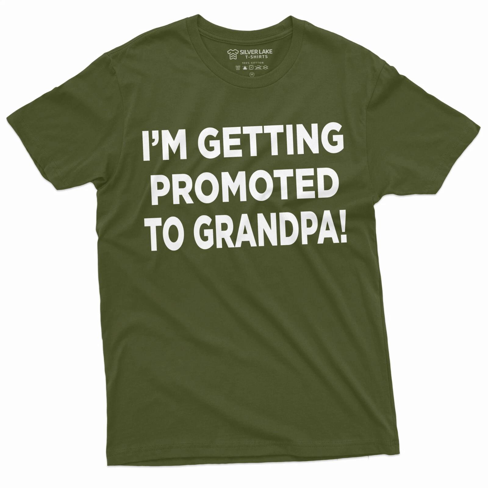 Men s Getting promoted to Grandpa baby shower announcement Shirt Gift for dad S