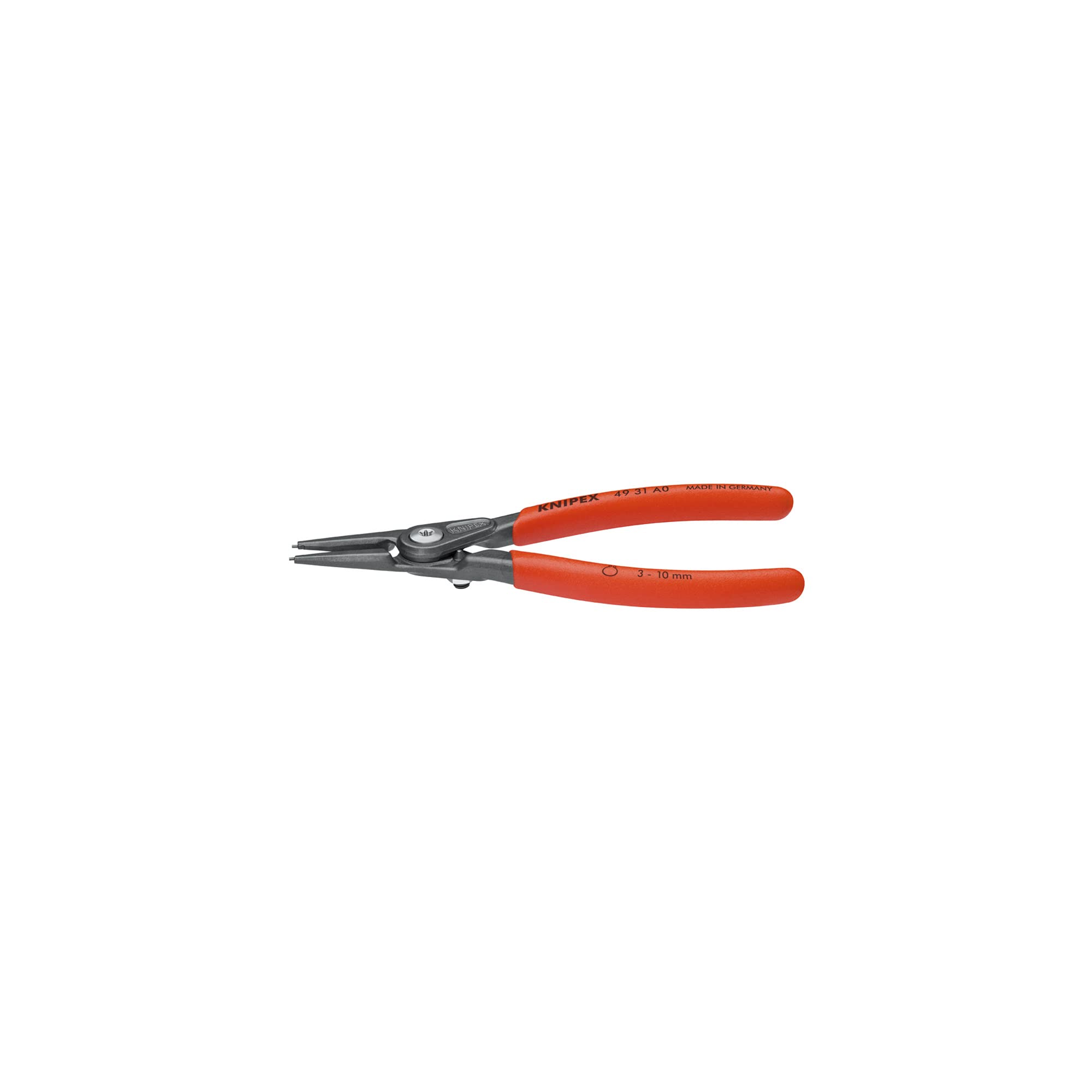 

KNIPEX KNIPEX Precision Snap Ring Pliers for 4931-A0 Shafts, Straight, Red, 3-10mm