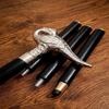 Antique Style Swan Handle Walking Stick: Aluminium, Wood, Victorian Gentleman Cane