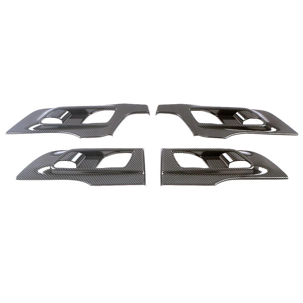 For GWM Tank 300 2024 2024 RHD LHD Inner Door Handle Frame Cover Trim Interior Accessories Black Carbon Decor Refit Sticker