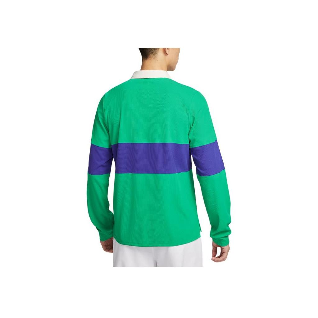 New Nike Dri FIT ADVCourt Slam SS25 Tennis Top Men's Stadium Green/Midnight Blue/White IB8142-324