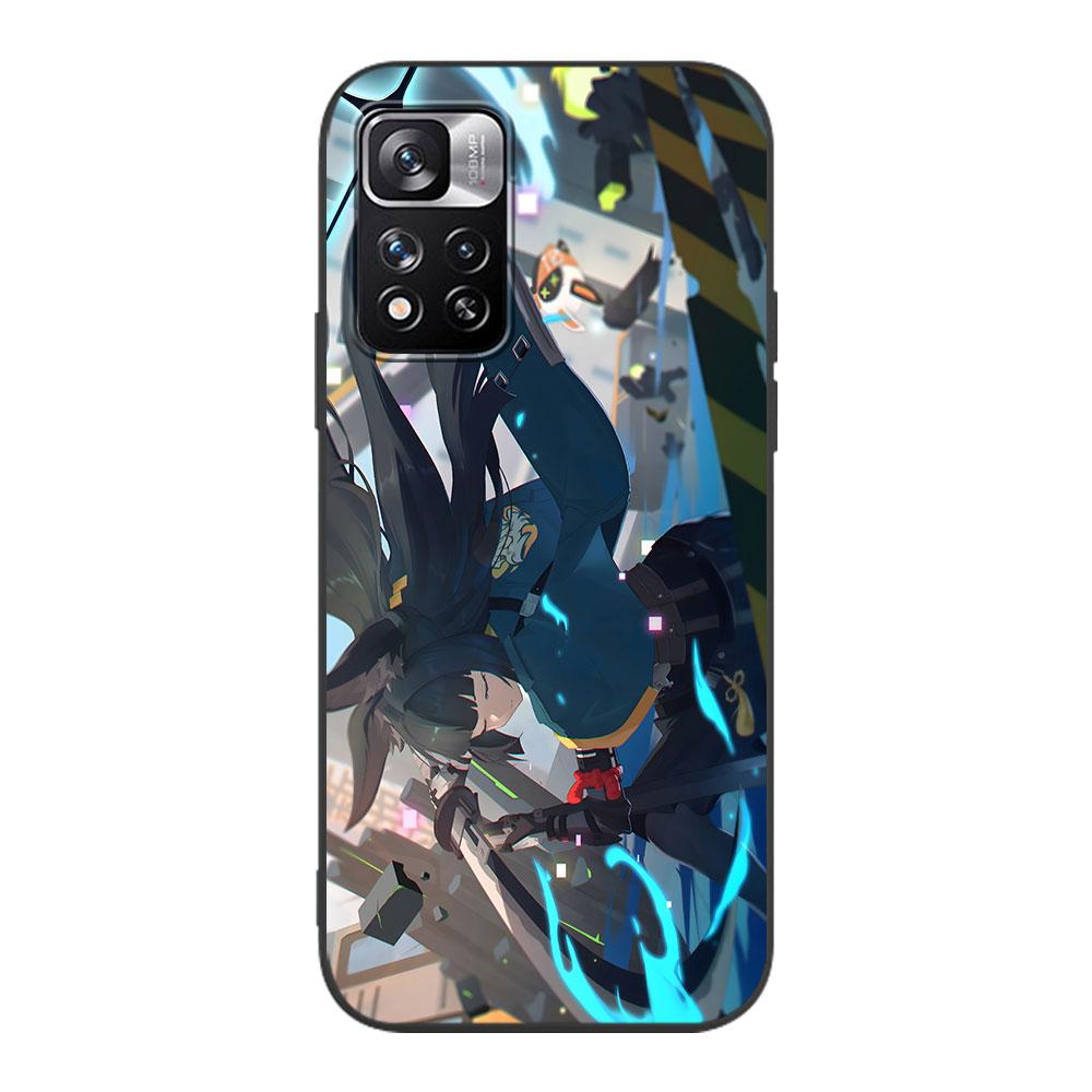 Hoshimi Miyabi Zenless Zone Zero Case for Xiaomi Redmi 10A 10C 9C 12C 9A 9i 10 12 9 Prime 9T K40 Pro Black Soft TPU Phone Cover