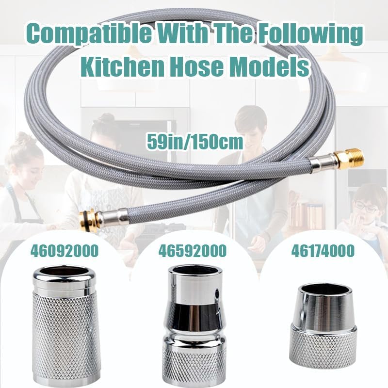 Kitchen Faucet Hose Replacement Parts for Grohe 48293000 Flexible Faucet Hose, Pull-Out Faucet Hose Replacement, Flexible Hose for Pull Out Kitchen